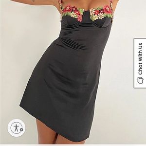 NWT pac sun x princess Polly black mini dress